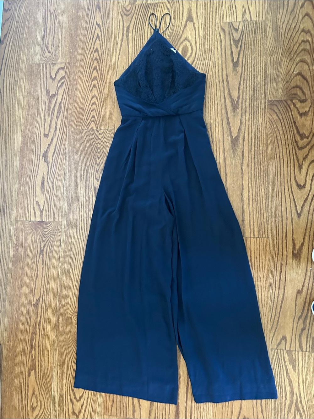 Zimmermann Silk Navy Lace Halter Jumpsuit